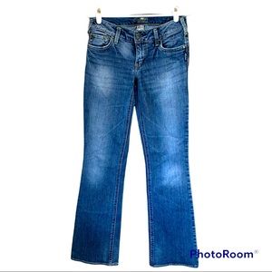 Women’s Silver Jeans Aiko Bootcut Denim Blue Jeans Sz 26/33 Low Rise Medium Wash
